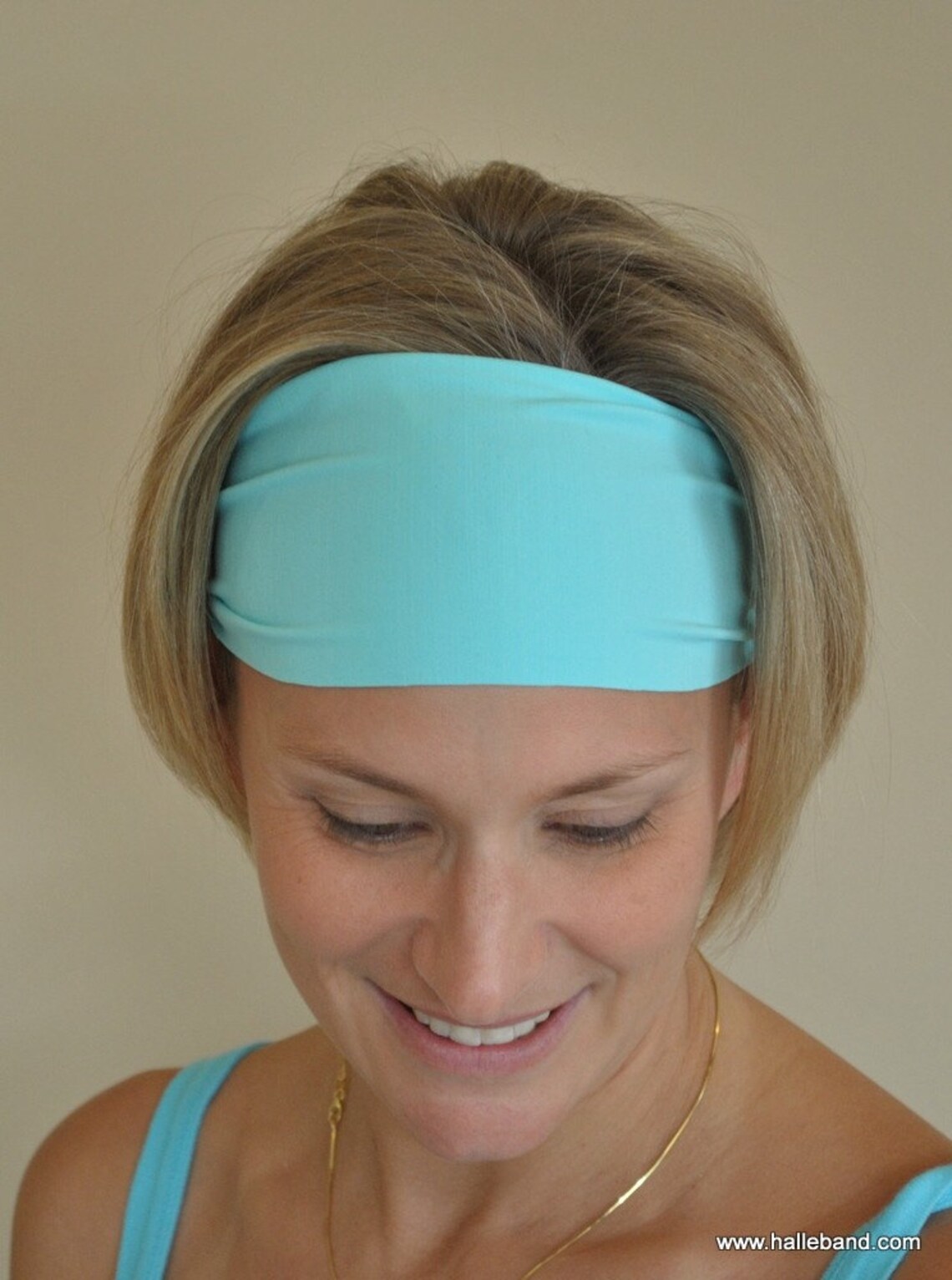 Bright Blue Headband Spandex Headband Workout Headband Etsy