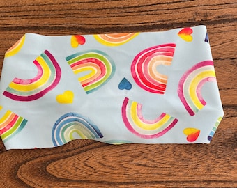 Rainbow Headband | Workout Headband | Fitness Headband | Spandex Headband |