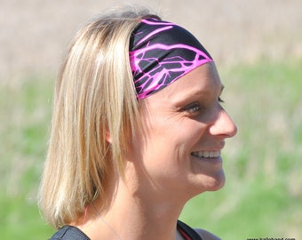 Pink Electricity Headband | Performance Headband | Workout Headband | Yoga Headband | Fitness Headband |