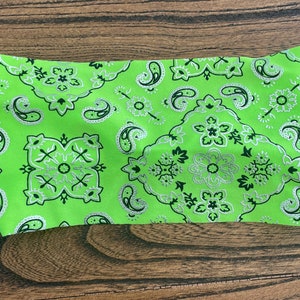 Performance Headband |Workout Headband | Fitness Headband | Yoga Headband | Green Bandana Headband