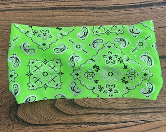 Performance Headband |Workout Headband | Fitness Headband | Yoga Headband | Green Bandana Headband