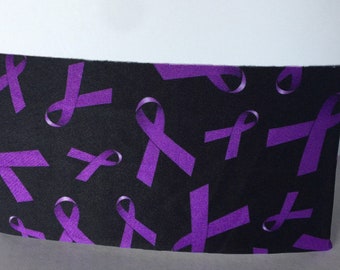 Purple Ribbon Headband | Workout Headband | Fitness Headband | Spandex Headband | Yoga Headband |
