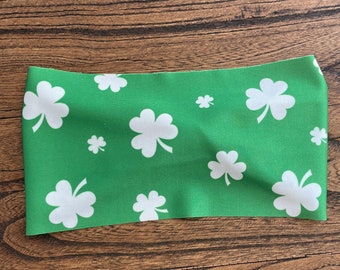 Clover Headband | Workout Headband | Fitness Headband | Spandex Headband |St Patrick's Day Headband |