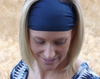 Performance Headband |Workout Headband | Fitness Headband | Yoga Headband | Navy Blue Moisture Wicking