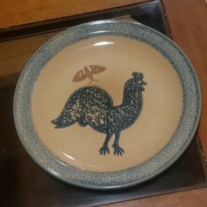 vintage rooster plate -1983 sakura decorative collectible-made in japan