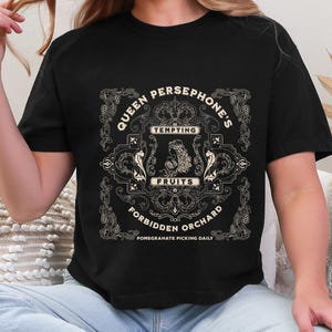 Persephone shirt, pomegranate, hades, greek goddess dress, olympus, underworld, medusa shirt, mythology, aphrodite, literature shirt