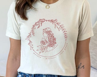 Persephone shirt, Persephone pomegranate, librarian core, hades, greek goddess dress, olympus, underworld, medusa shirt, mythology