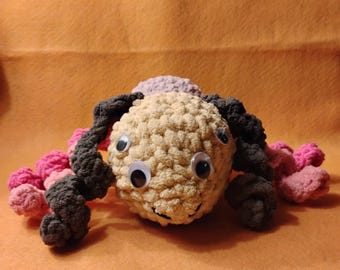 Handgefertigtes Gehäkeltes Plüsch | Spinne Spielzeug | Weich Gestrickt Gefüllt | Tier Geschenk für Kinder | Amigurumi Spinne