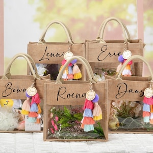 Personalisierte Jute-Tasche, Jute-Tasche, Hochzeit, Tasche, Jute-Tasche, Brautjungfer Strand-Tasche, Monogramm-Strand-Einkaufstasche, Brautjungfer Geschenk-Tasche