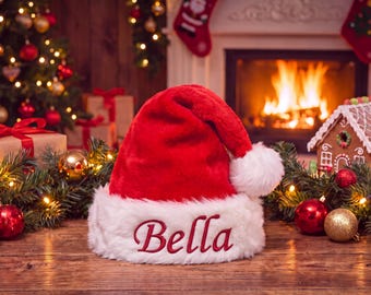 Personalisierte gestickte Weihnachtsmütze: Benutzerdefinierte Weihnachtsmütze