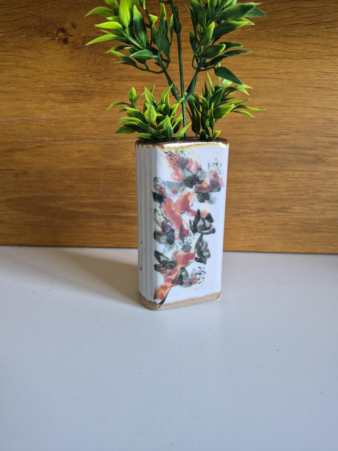 Studio Pottery Vase, Abstract Design - Etsy UK