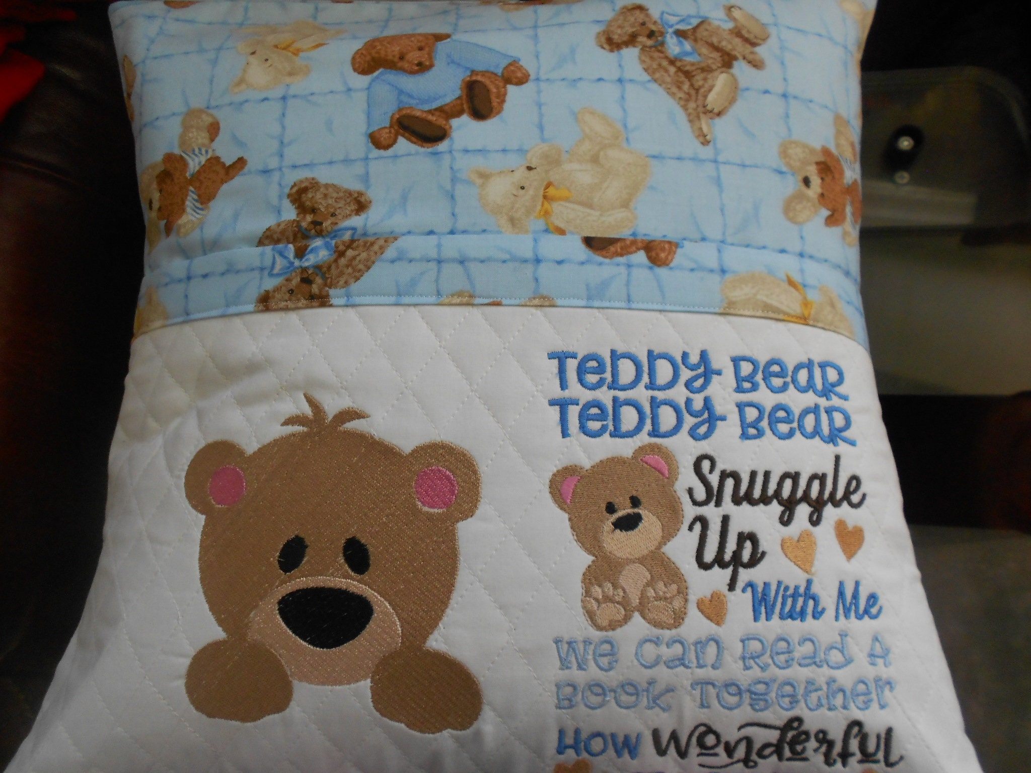 Teddy Bear Reading Pillow
