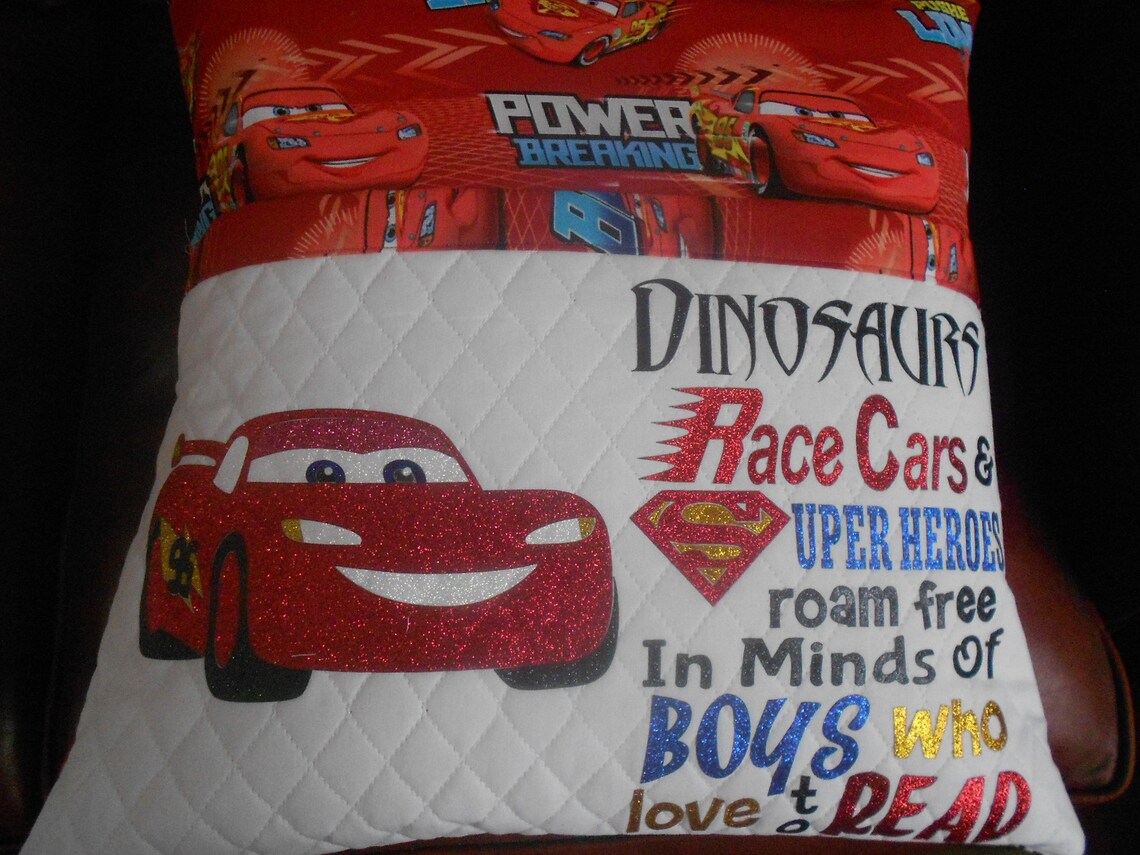 Cars Reading Pillow Etsy