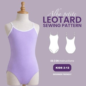 Children’s Leotard Sewing Pattern PDF / Patrón de Leotardo Infantil PDF | Sizes/Tallas 2–12 | Ballet & Gymnastics | Alba Petite
