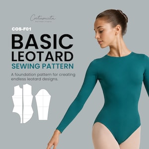 Leotard Sewing Pattern PDF | Basic Leotard Block | Bodysuit Pattern | Dancewear Pattern | Stretch Fabric | US Letter & A0 | S–XXL