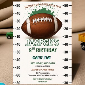 Einladung zum Geburtstag Bearbeitbare Canva Vorlage für Jungen | 8.Geburtstag Spiel-Tag-Party | Digitaler Download | Sport Thema