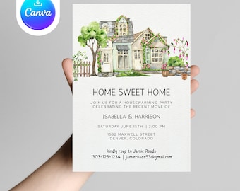 Modern Housewarming Invitation: Minimalist Printable Template (Digital Download)