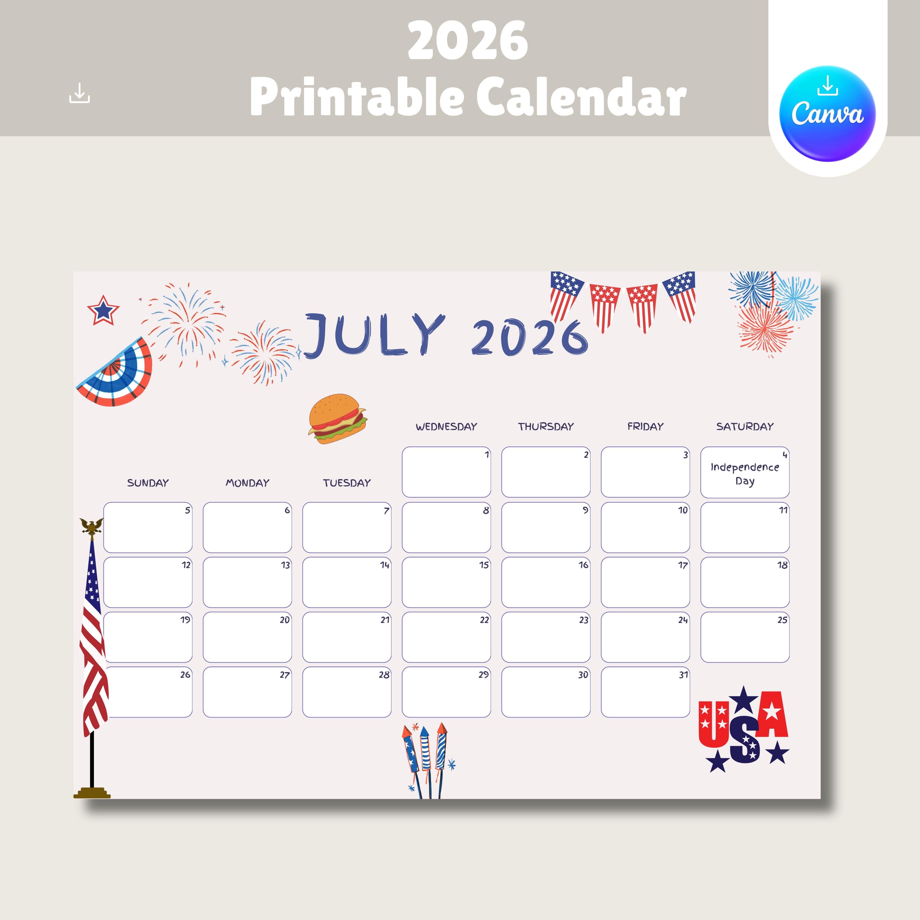 2026 Kids Calendar Printable, Animated Monthly Planner (PDF) - Etsy