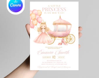 Princess Birthday Invitation: Magical Castle Party (Printable, Editable Template)