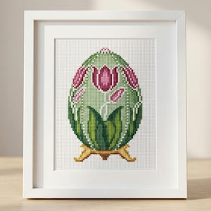 Kreuzstichmuster Tulpen Osterei Kreuzstichmuster (PDF Download)