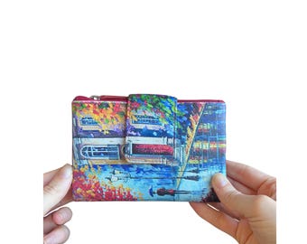 Handmade Dreamy Autumn Leather Wallet: Artisan RFID Bifold