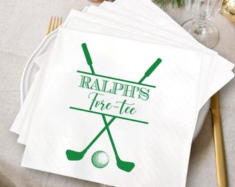 Custom Golf Birthday Party Napkins, Custom 40th Birthday Party Napkins, Personalized Fore-tee Birthday Napkins, Custom Napkins For Party