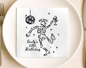 Custom Death to My 20s, 30, 40,...Napkins, Rip to my 20s Party Favors, Death to My Twenties Birthday Party, 30th Birthday Party Napkins