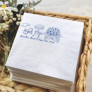 Last Toast on the Coast Napkins, Custom Espresso Martini Napkins, Beach Bachelorette Party Decor, Personalized Wedding Cocktail Napkins