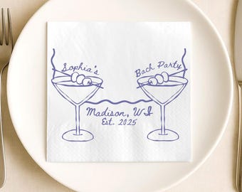 Personalized Bachelorette Party Napkins, Custom Bachelorette Party Napkins, Personalized Bride Tribe Napkins, Bachelorette Party Favors