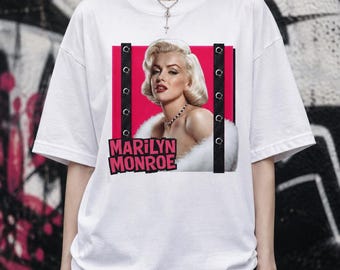 Marilyn Monroe Graphic Tee, Hot Pink Y2K Pop Punk Movie Star Shirt