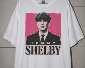 Tommy Shelby Bubblegum Pink T-shirt, Cillian Murphy Peaky Blinders geïnspireerd cinefiel shirt