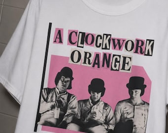 Een Clockwork Orange T-shirt, een Bubblegum Pink Bootleg Tee, een eerbetoon aan de cinefiel Kubrick.