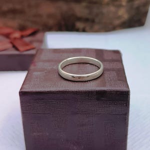 Dainty 925 Sterling Silver Band Ring: Minimalist Stackable Jewelry