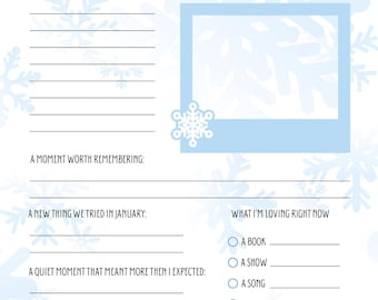 Januari Little Joys Journal-sida