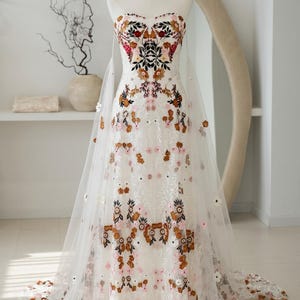 etsy embroidered wedding dress Embroidered Wedding Dress