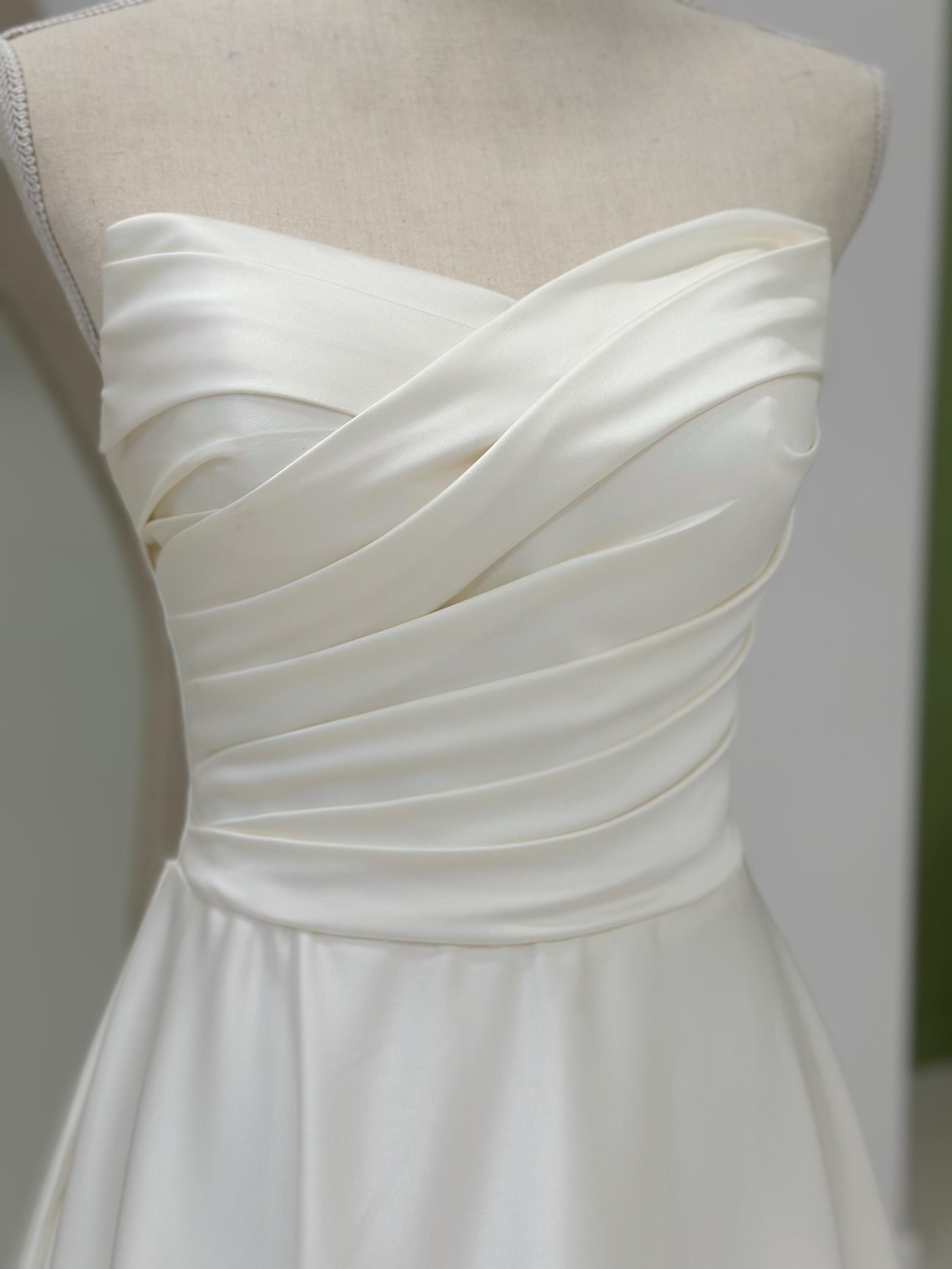 Strapless Maxi Satin Regular Wedding Dress enz00700