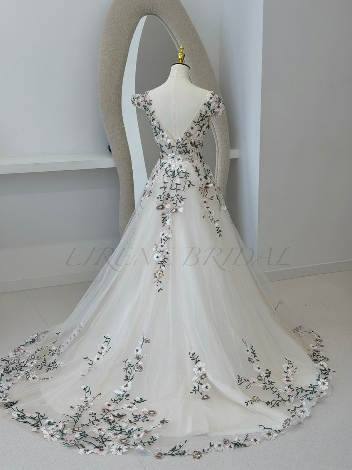 etsy embroidered wedding dress Floral Embroidered Wedding Dress