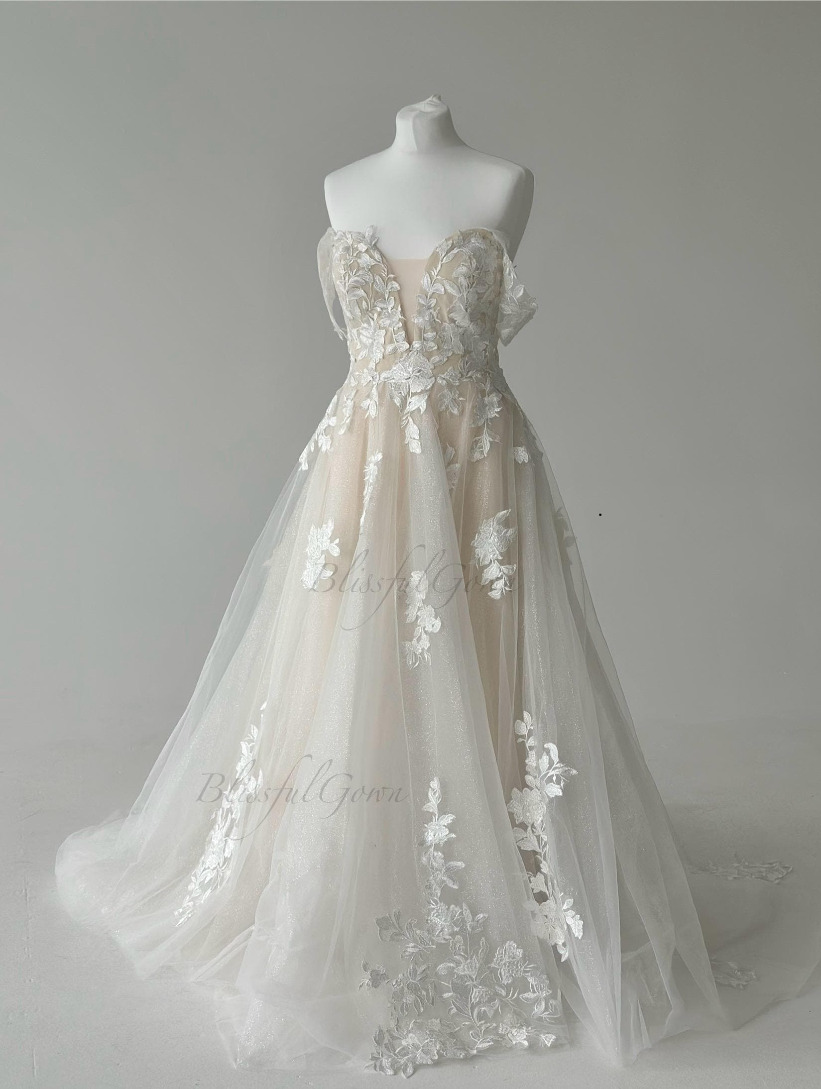 Champagne a Line Wedding Dress - Etsy Champagne a Line Wedding Dress - Etsy