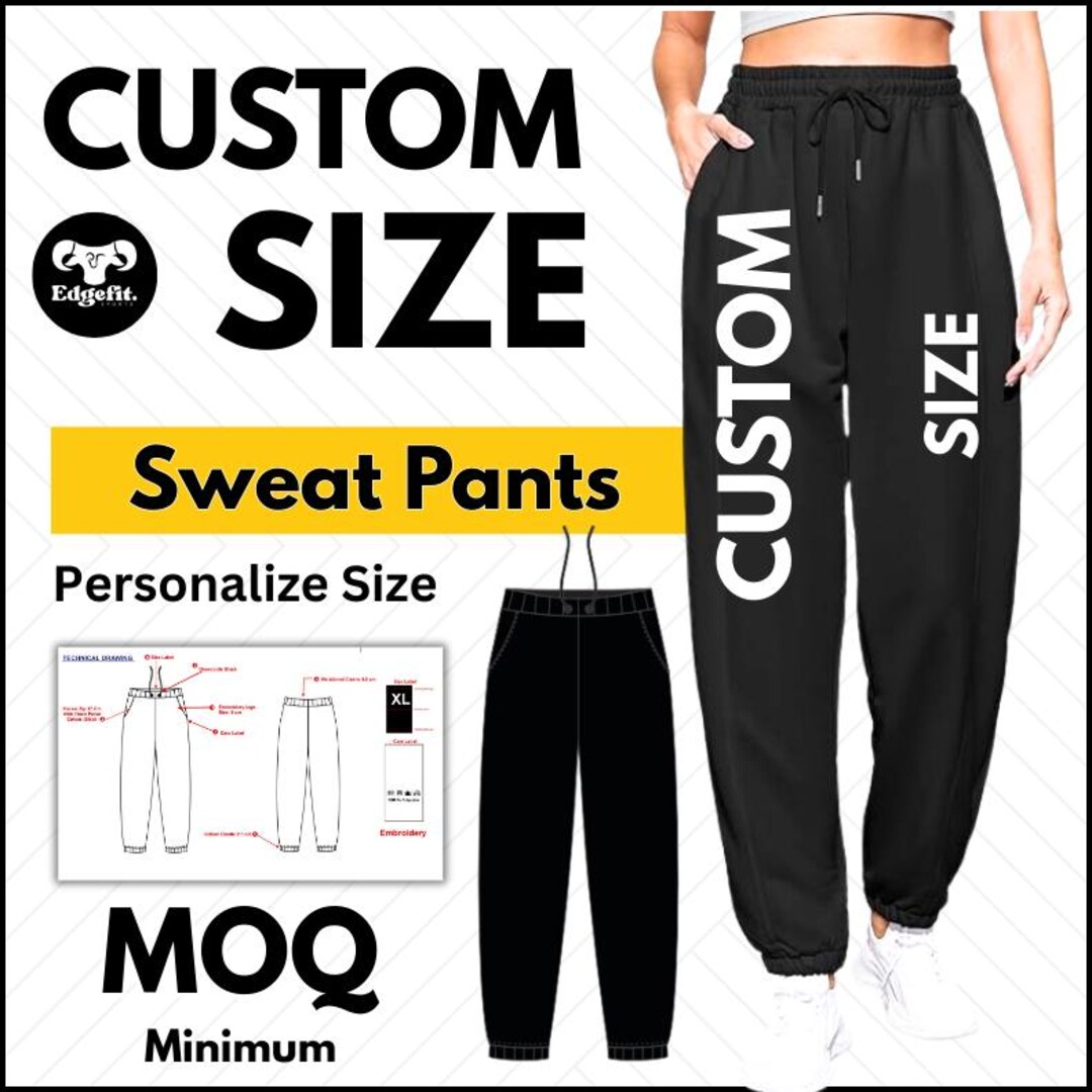 Custom Crewneck Sweatpants for Women & Women, Comfort Colors 1466, Gym ...