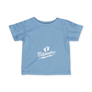 T-shirt bébé Milwaukee : motif empreinte de pas, chemise confortable pour bébé