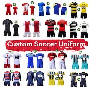 Personalized Soccer Jersey Set: Custom Team Name & Number