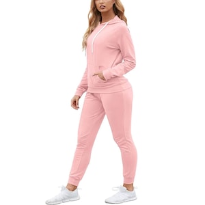 Custom Hoodie & Pants Set | Women’s Premium Tracksuit | Oversized Zip-Up Hoodie  Sweatpants | Airport Travel Outfit |Personalized Gift Date