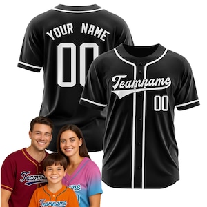 Custom Gradient Baseball Jersey: Personalized Team Uniform, Gift for Fan