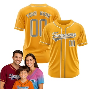 Custom Gradient Baseball Jersey: Personalized Team Uniform, Gift for Fan