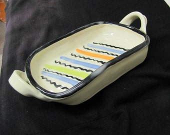 Casserole Baking Dish Ceramic Pottery Brie Baker Serving Dish