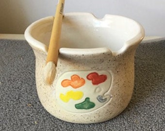 Artist Paint, Artist Water Cup Brush Holder Watercolor Artist Supply Tools Ceramic Pottery