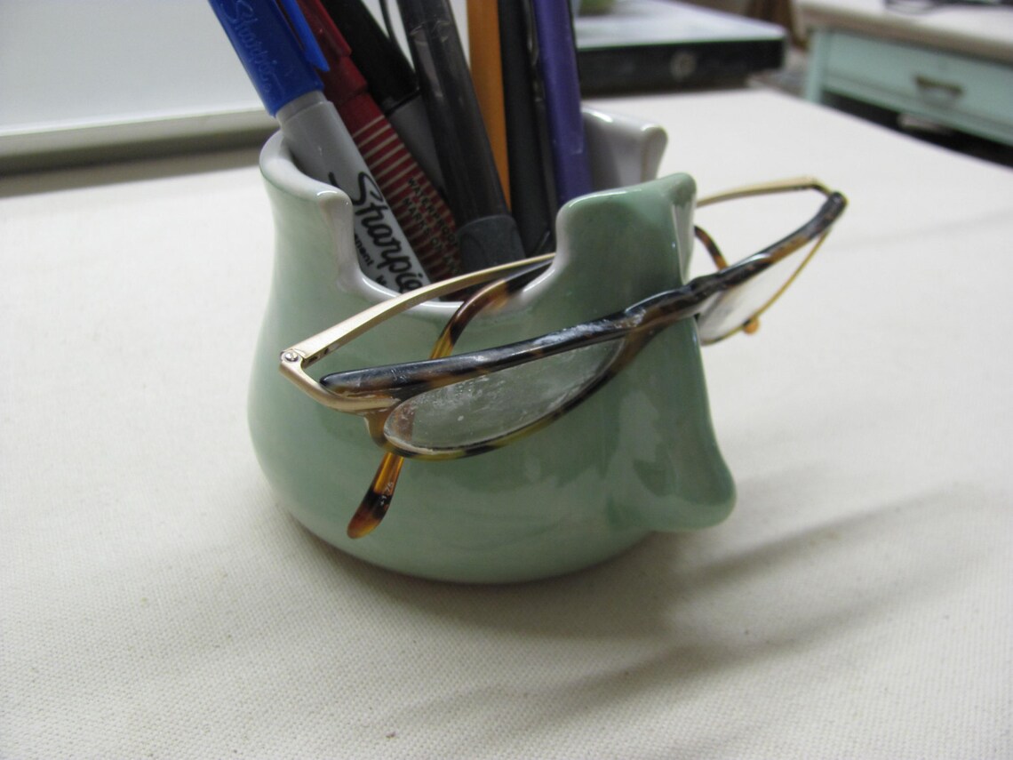 Pencil Cup Eyeglass Holder Ceramic Pottery Handmade Stoneware Etsy