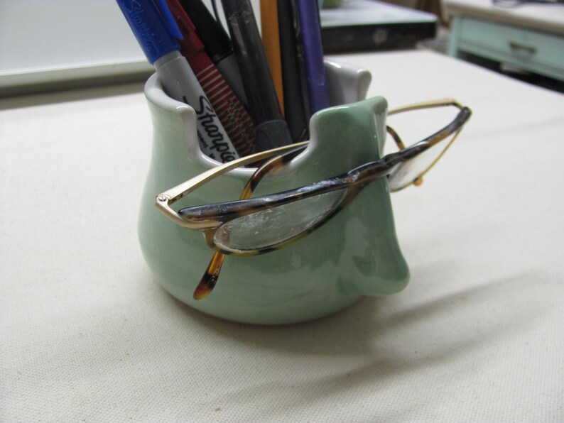 Pencil Cup Eyeglass Holder Ceramic Pottery Handmade Stoneware Etsy