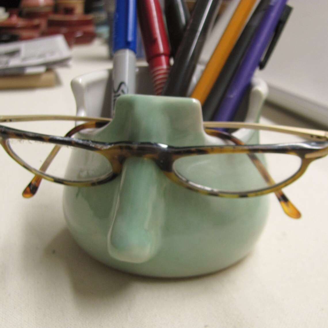 Pencil Cup Eyeglass Holder Ceramic Pottery Handmade Stoneware Etsy