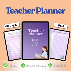 Editable Teacher Planner PDF